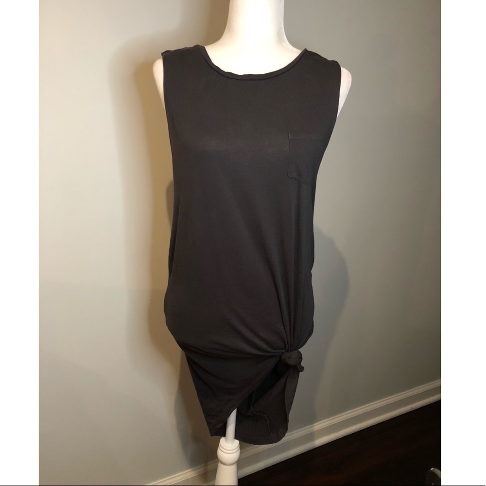 Super cute slate grey high low dress
